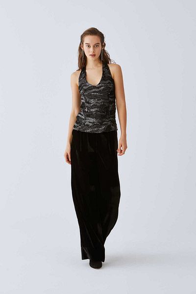Roman Sequined Blouse Black K2013188_001