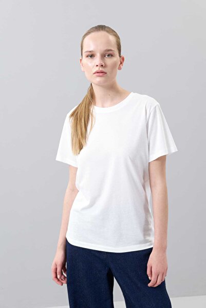 Roman Basic Bisiklet Yaka T-shirt Beyaz K2454102_002