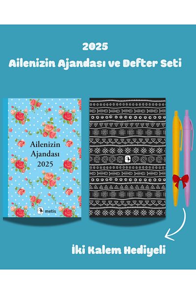 Metis Yayınları 2025 Agenda familiei dvs. și set de caiete - Cadou stilou, Metis Broadcasts