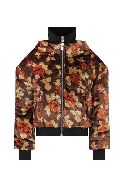 Roman Çiçek Desenli Kadın Bomber Ceket Standart Renk K2216508_089