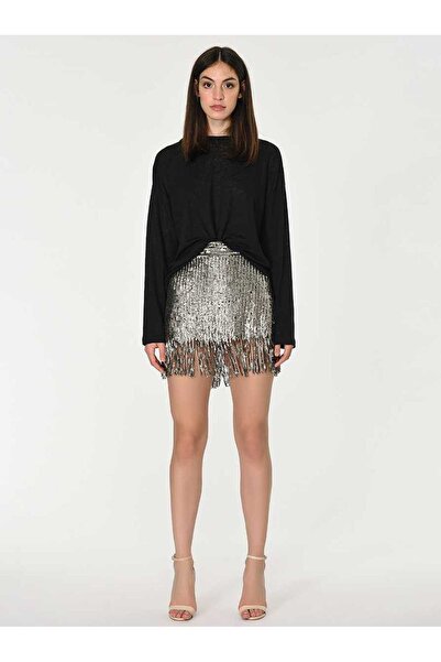 Roman Püsküllü Payet Mini Etek Standart Renk Y1962107_089