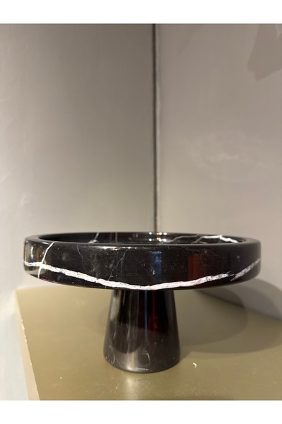 tuan design Mermer ayaklı sunum tabağı