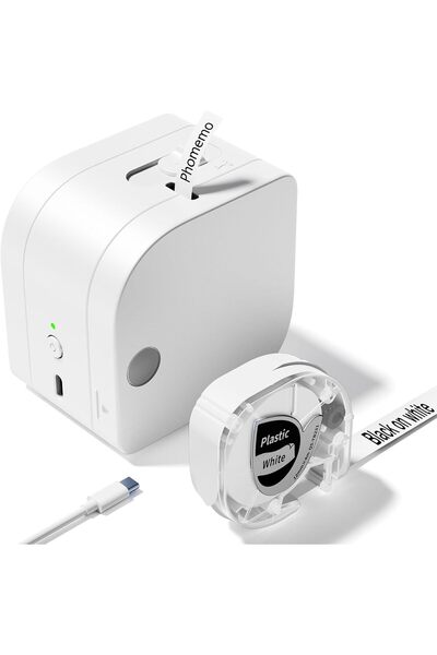 Phomemo P12 Pro Beyaz, Kablosuz Etiket Makinesi - Usb Şarjlı - Etiket Ve Saten Kurdele Makinesi