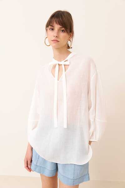 Roman Keten Tunik Ekru Y2413307_049