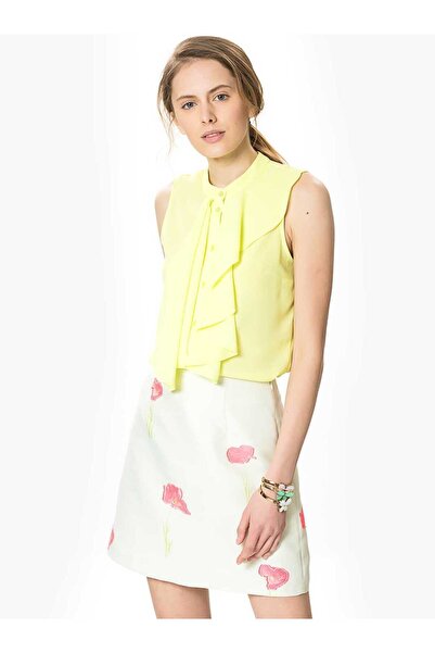 Roman Çiçek Desenli Mini Etek Pembe Y1715056_038