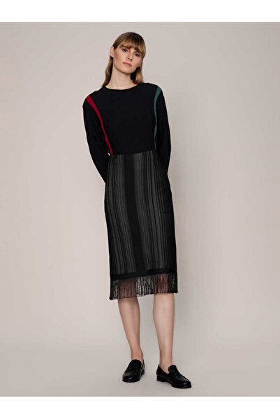 Roman Püsküllü Ve Çizgili Triko Yeşil K1971094_012