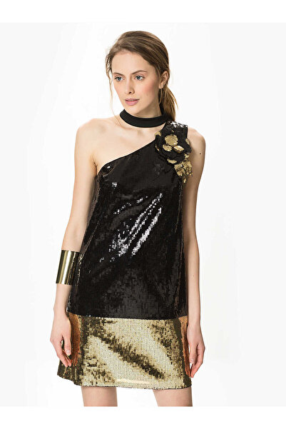 Roman Pul Payet Mini Elbise Siyah Y1811229_001