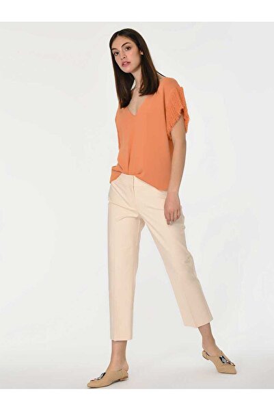 Roman Kısa Paçalı Kadın Pantolon Bej Y1912091_024