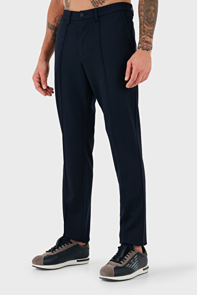 BOSS Streç Pamuklu Slim Fit Normal Bel Daralan Paça Çimalı Pantolon Erkek PANTOLON 50528394 404