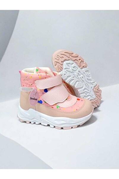 pediashoes KIZ ÇOCUK ORTOPEDİK DESTEKLİ İÇİ POLAR YAPIŞKANLI BOT