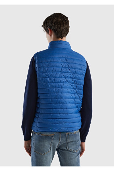 United Colors of Benetton Чоловічий синій пуховий жилет