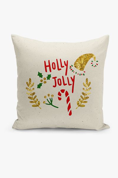 Filamente New Year Christmas Pattern Double Sided Digital Printed Throw Pillow Cover
