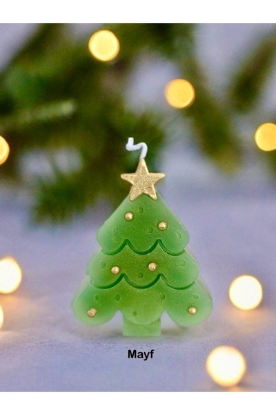 MAYF Tasarım Pom de Crăciun decorativ verde deschis, cadou, cu cutie și decor...
