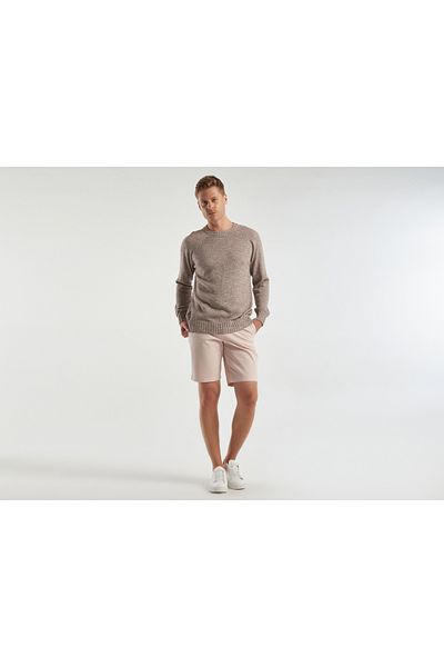 United Colors of Benetton Men's Beige Cotton Blended Crew Neck Sweater