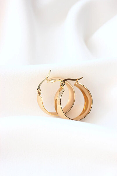 Dazzlecave 316l Paslanmaz Çelik Küpe - Kalın Küçük Halka Çelik Küpe - Kararmaz Küpe