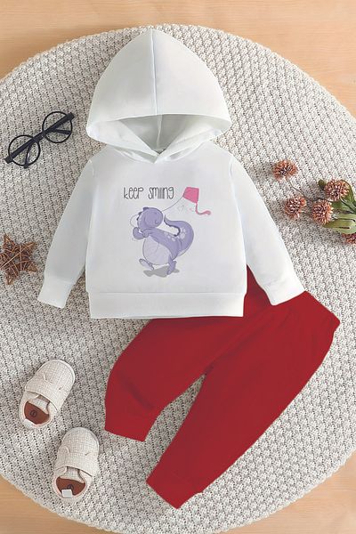 ADABEBEK Premium Keep Smiling Style Printed Bottom Top Baby Suit 22421