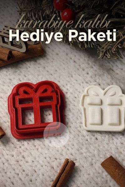 Lena Gift Store New Year's Themed Gift Package - Cookie Mold, Candy Dough Sha...