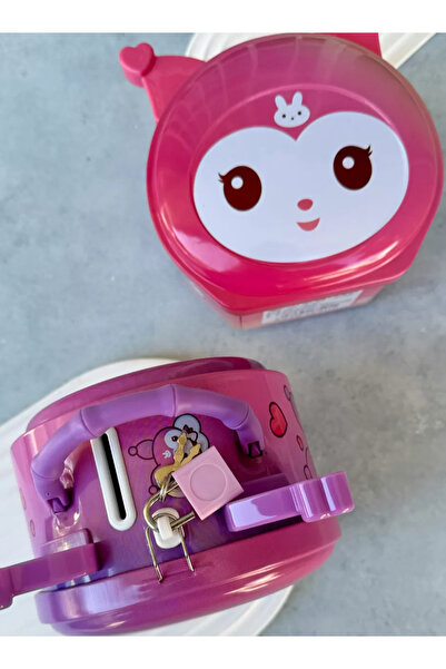 YVZ Kuromi modelli Metal Kumbara - asma Kilitli, Dayanıklı ve Şık Tasarım 512...