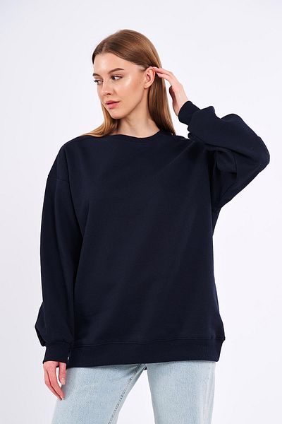 SERAZAT Women's Sweatshirt Oversize Crew Neck 100% Cotton