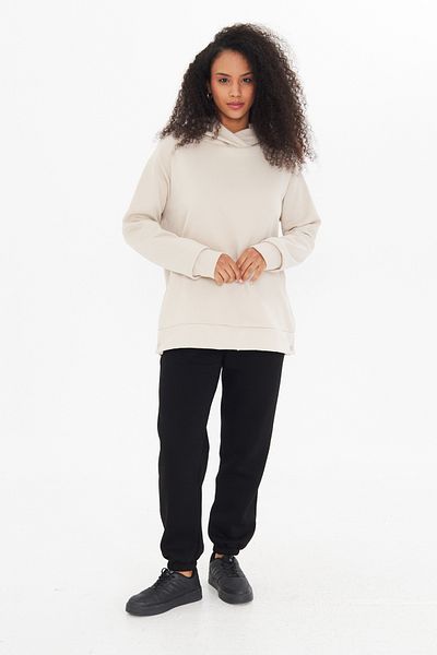 ESPOİRPLUS SWEATSHIRT DETALIAT CU FĂRĂ DE CULOARE BEJ