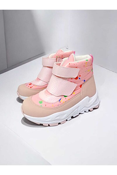 pediashoes KIZ ÇOCUK ORTOPEDİK DESTEKLİ İÇİ POLAR YAPIŞKANLI BOT