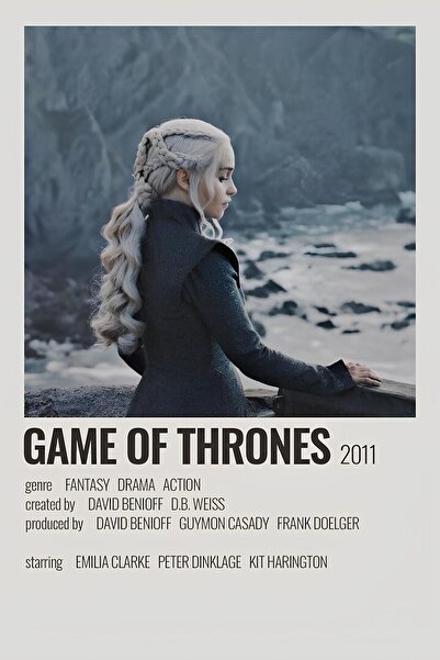 fırsatlar diyarı Game of Thrones Film Duvar Posteri - Kalın Kağıt - Çerçevesiz