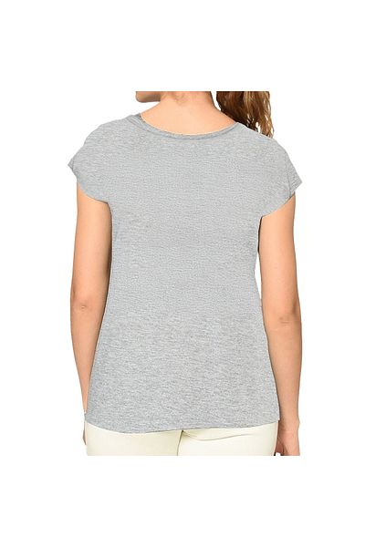 hummel Catty Women's Gray Printed Crew Neck T-Shirt