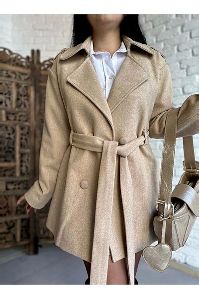 moneta boutique Palton scurt de damă, căptușit cu nasturi în față
