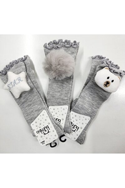 Bumbo aksesuarlı diz altı bebek çorap 6-12ay
