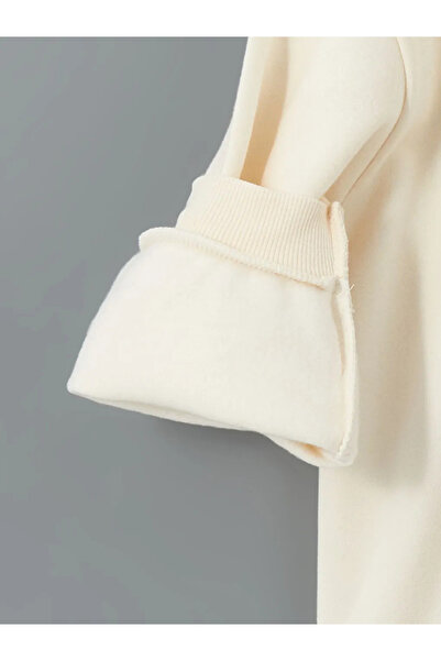 LC Waikiki LCW baby Ekru Elsa Baskılı Kalın Kız Çocuk Sweatshirt İMREX GLOBAL