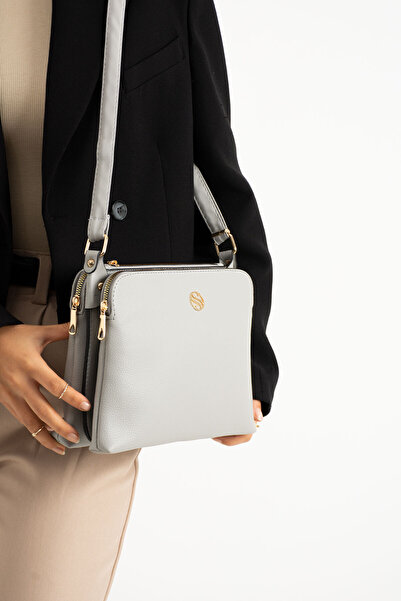 YOGII Chipel Model Leather Fabric - Γυναικεία τσάντα ώμου με ρυθμιζόμενο λουρ...