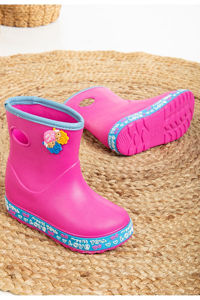 PLN SHOES Πολύχρωμες παιδικές μπότες βροχής με σόλα Koko - Αδιάβροχες και με περιτύλιγμα