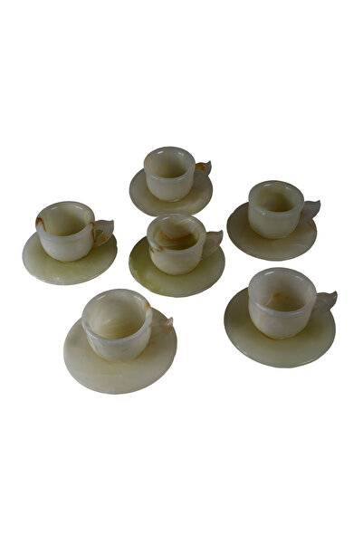 Oniks Natural Onyx Stone Turkish Coffee Cup Set - Stylish and Special Design