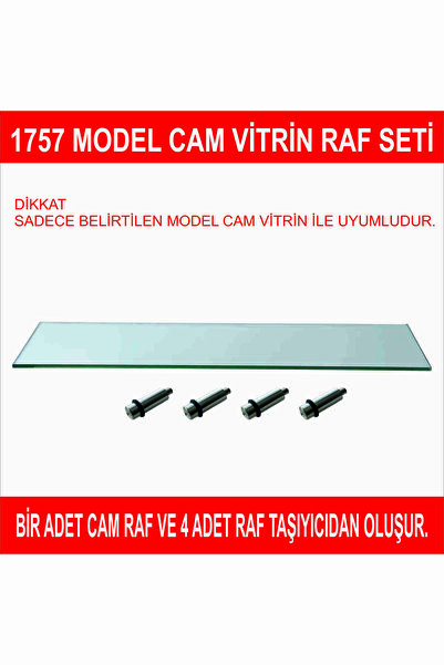 Nurline 1757 CAM VİTRİN İLAVE RAF