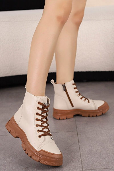 kajal ayakkabı CERSEİ Bağcıklı Fermuarlı Bot