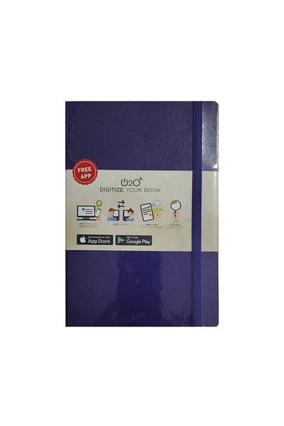 Tahtakale Hobi Μωβ ριγέ σημειωματάριο O2O - 14x21 cm, 88 yp, σκληρό εξώφυλλο και λάστιχο