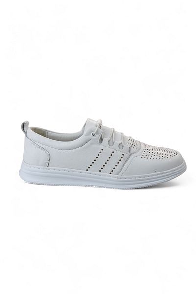 By Yağlıoğlu Ktty02 Genuine Leather Soft Flexible Rubber Laced Men's Shoes