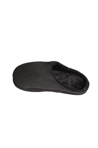 Yaz Kış Ayakkabı Yazkiş Men's Gray Black Non-Slip Sole Winter House Slippers