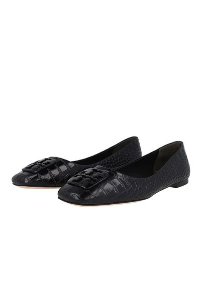 Tory Burch Georgia Ballet Soft Croco Emboss 139656-006