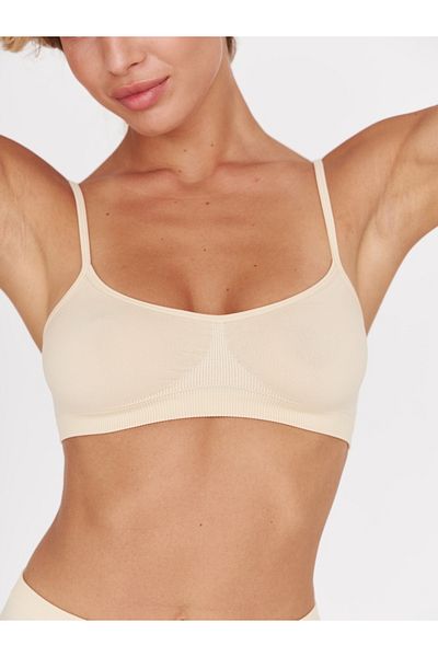 MİSTİRİK Model Pisun - Corset bustier cu bretele subțiri, strângere, tampoane fără sudură - culoarea pielii