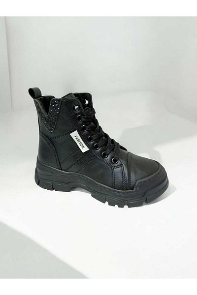 pediashoes Детски ботуши за момичета с цип, връзки и неплъзгаща се подметка, стил 2025