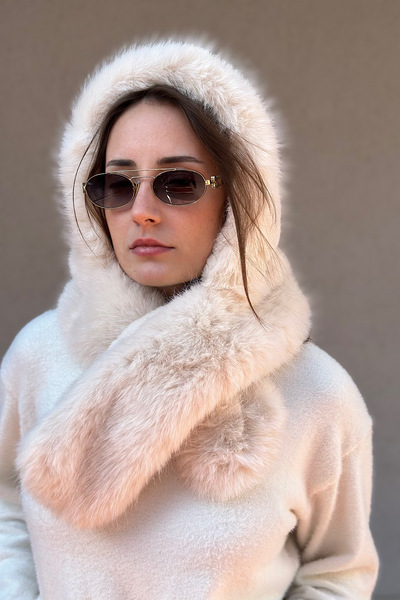 novon Ultra Premium Faux Fur - Μπερέ με απαλή αίσθηση, με λεπτομέρεια για τον λαιμό και το μπαλακλάβα