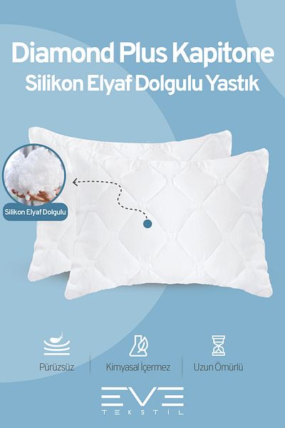 Eve Tekstil 10 Pieces Diamond Plus Quilted Pillow 50*70 Cm 800 gr