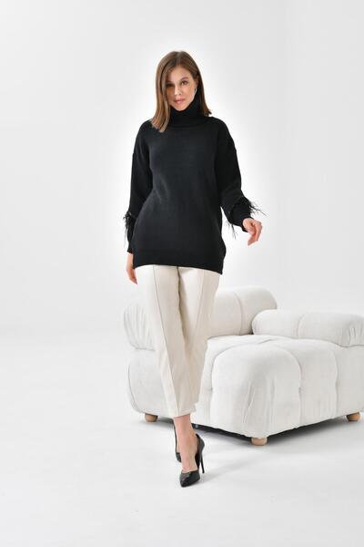 Garmi Ftz Women - Pulover de damă cu pene negre