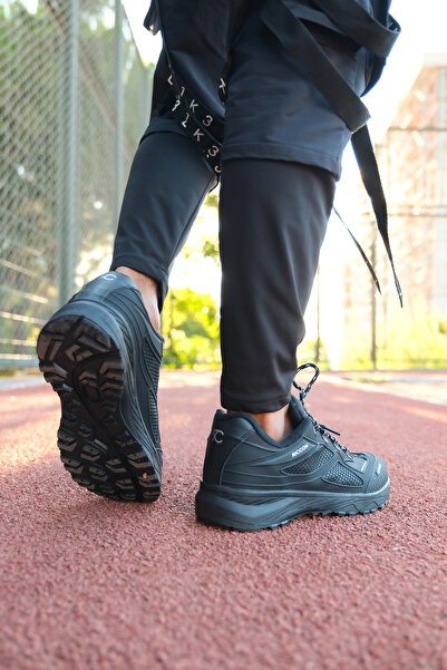 Riccon Siyah Siyah Unisex 3d Rubber Trekking Ayakkabı 00128030