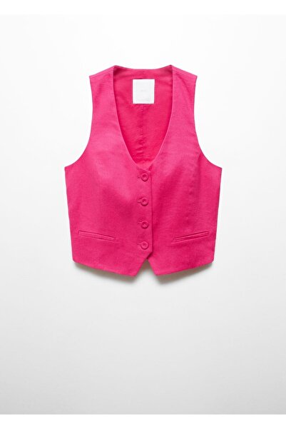 MANGO Woman Keten takım yelek