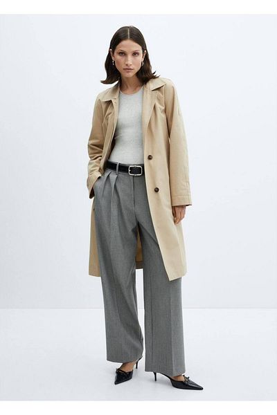 MANGO Woman Trenchcoat aus Baumwolle mit Gürtel