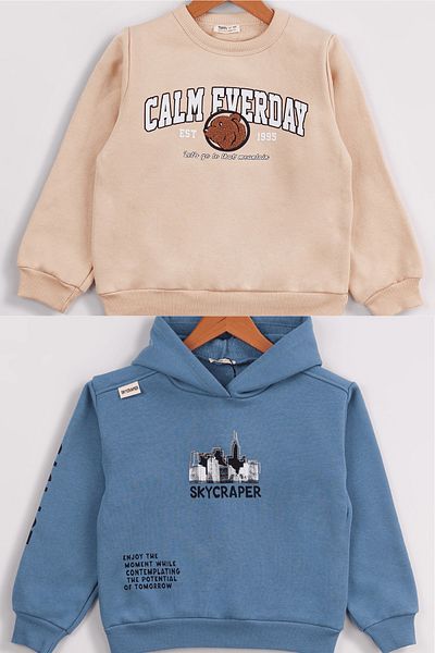 Harika KIDS Boy's 2-Pack Basic Sweatshirt