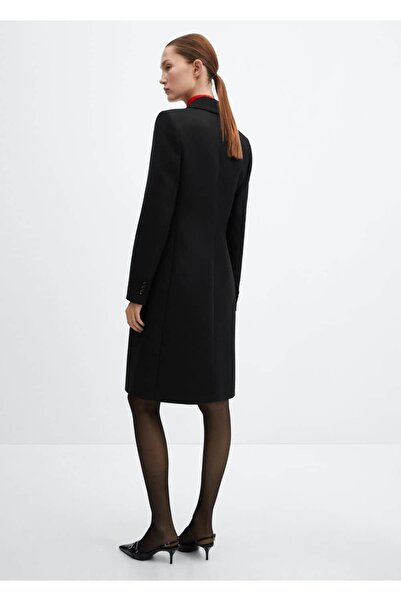 MANGO Woman Palto - Klapka a tvarovaný design