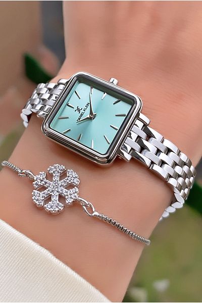Daniel Klein Brand Silver Color Women's Wristwatch - Bracelet Gift